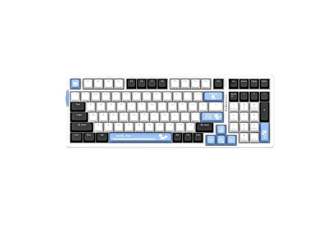 VGN V98pro V4极地狐无线三模客制化电竞机械键盘 动力金Pro轴 云间白