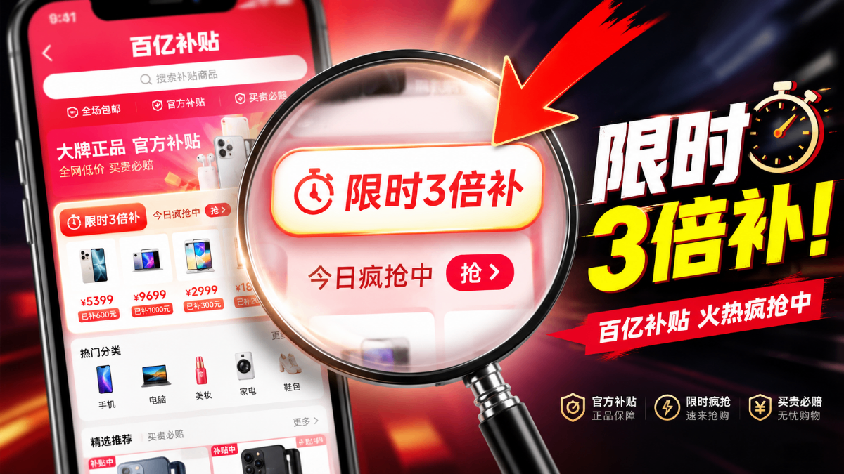 淘宝省钱100招②:限时3倍补是什么?百亿补贴最新玩法详解