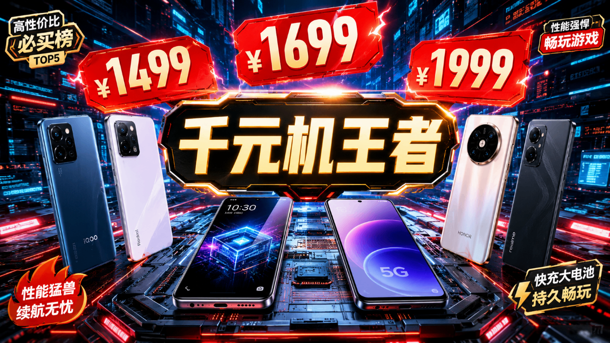 2026年千元性价比手机推荐(一):目前最值得买的5款手机排行榜